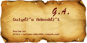 Gulyás Adeodát névjegykártya